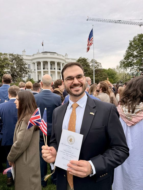 Adam Starr at a White House event on the South Lawn